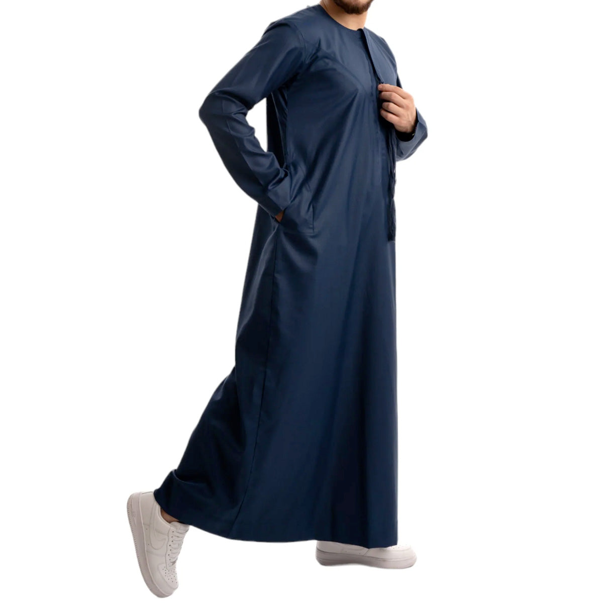 Royale Emirati Thobe Jubba by Al Mirzan - Blue