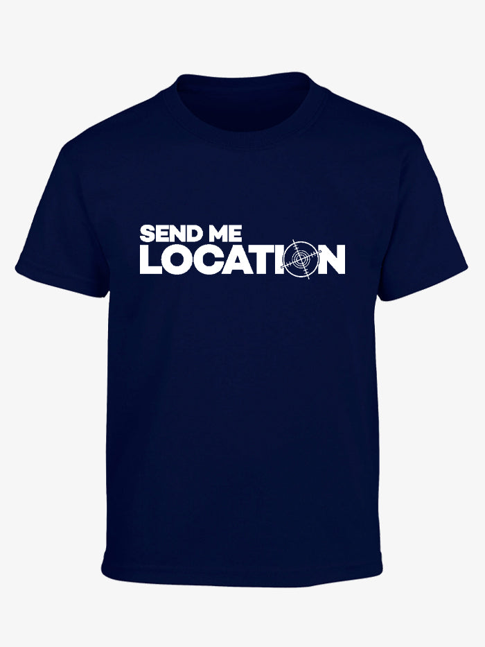 Send Me Location Childrens T-Shirt - Navy