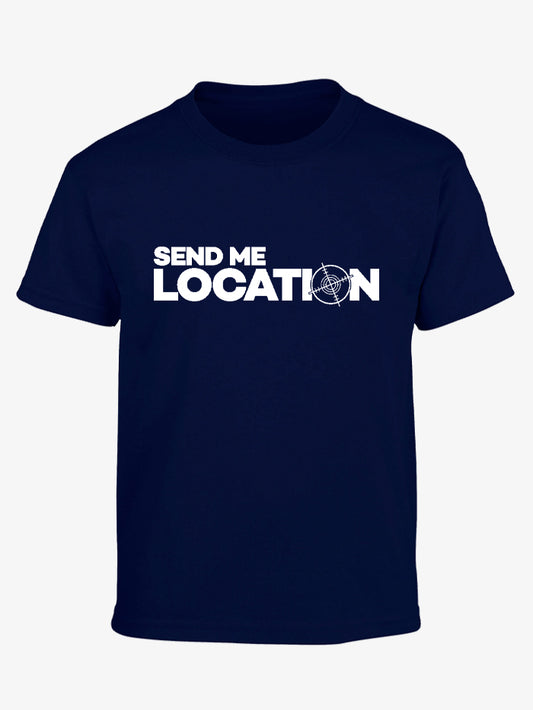 Send Me Location Childrens T-Shirt - Navy