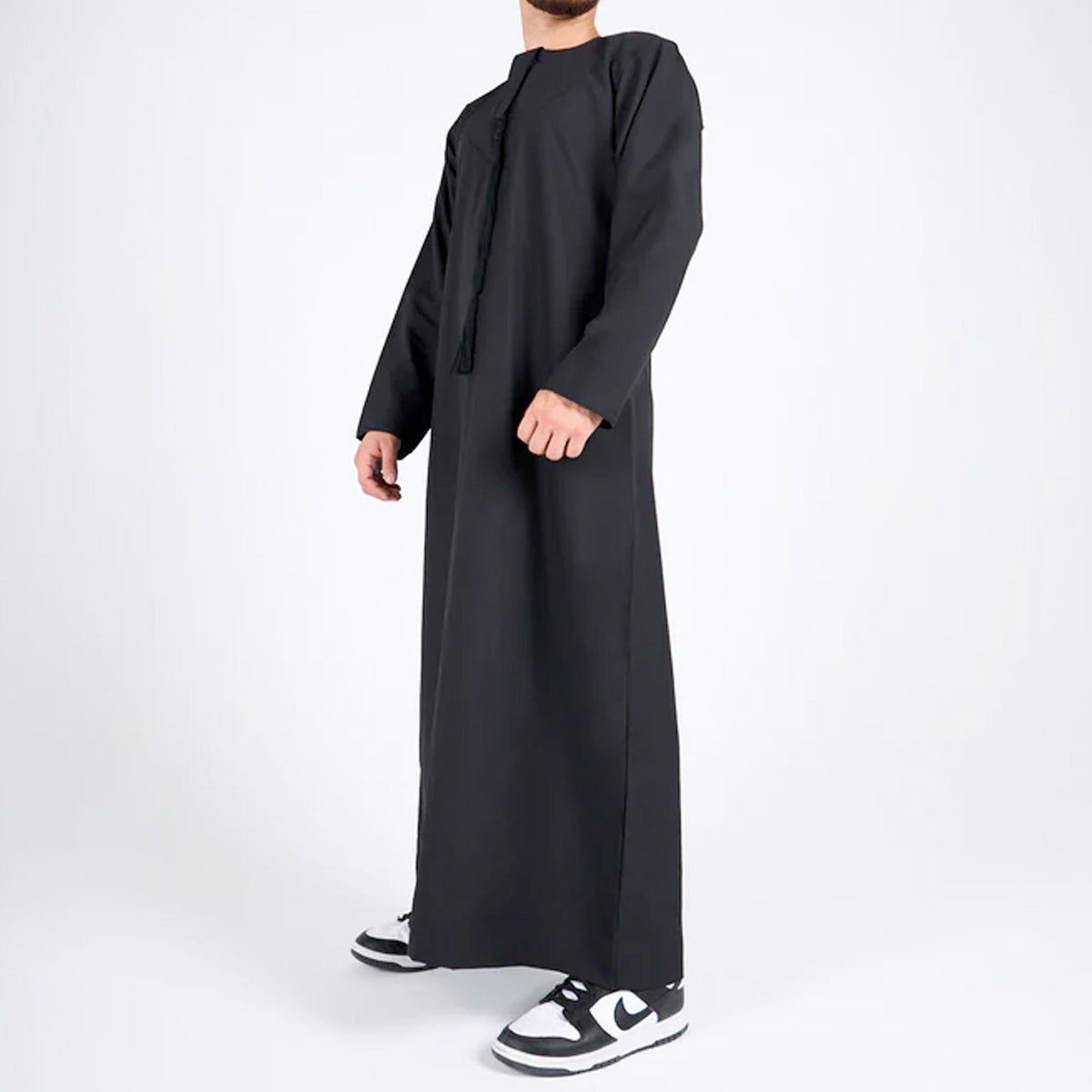 Simple Emirati Thobe Jubba by Al Mirzan - Black