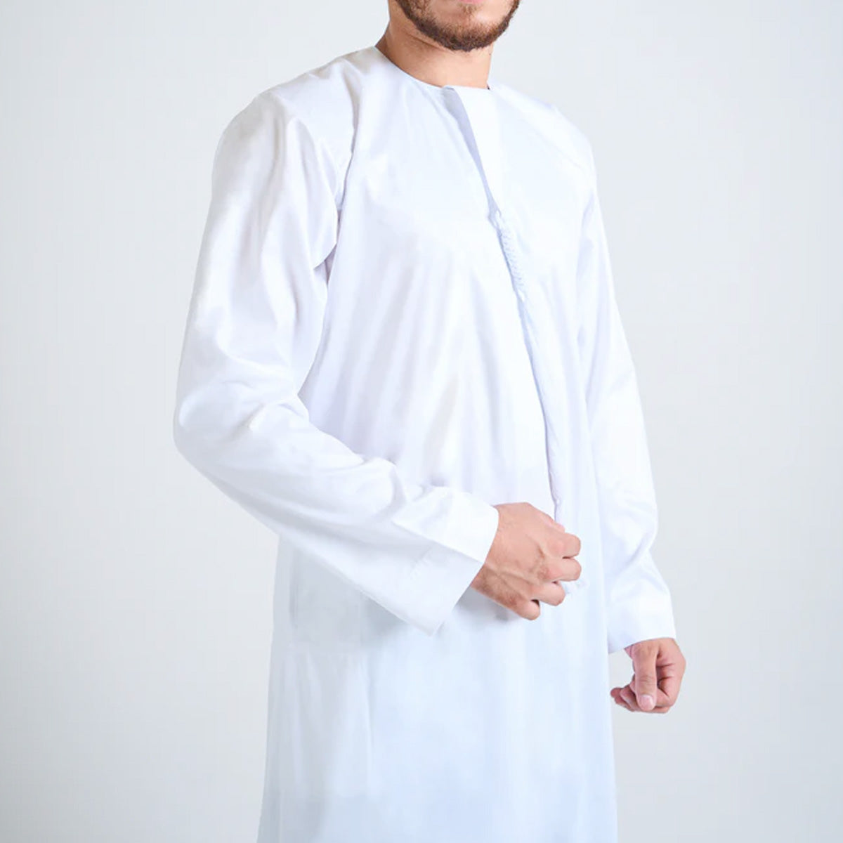 Simple Emirati Thobe Jubba by Al Mirzan - White