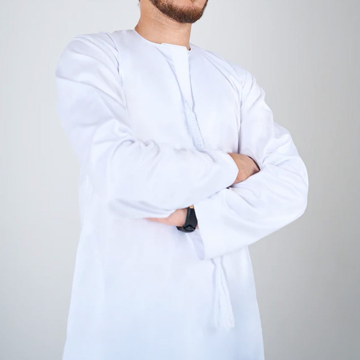Simple Emirati Thobe Jubba by Al Mirzan - White