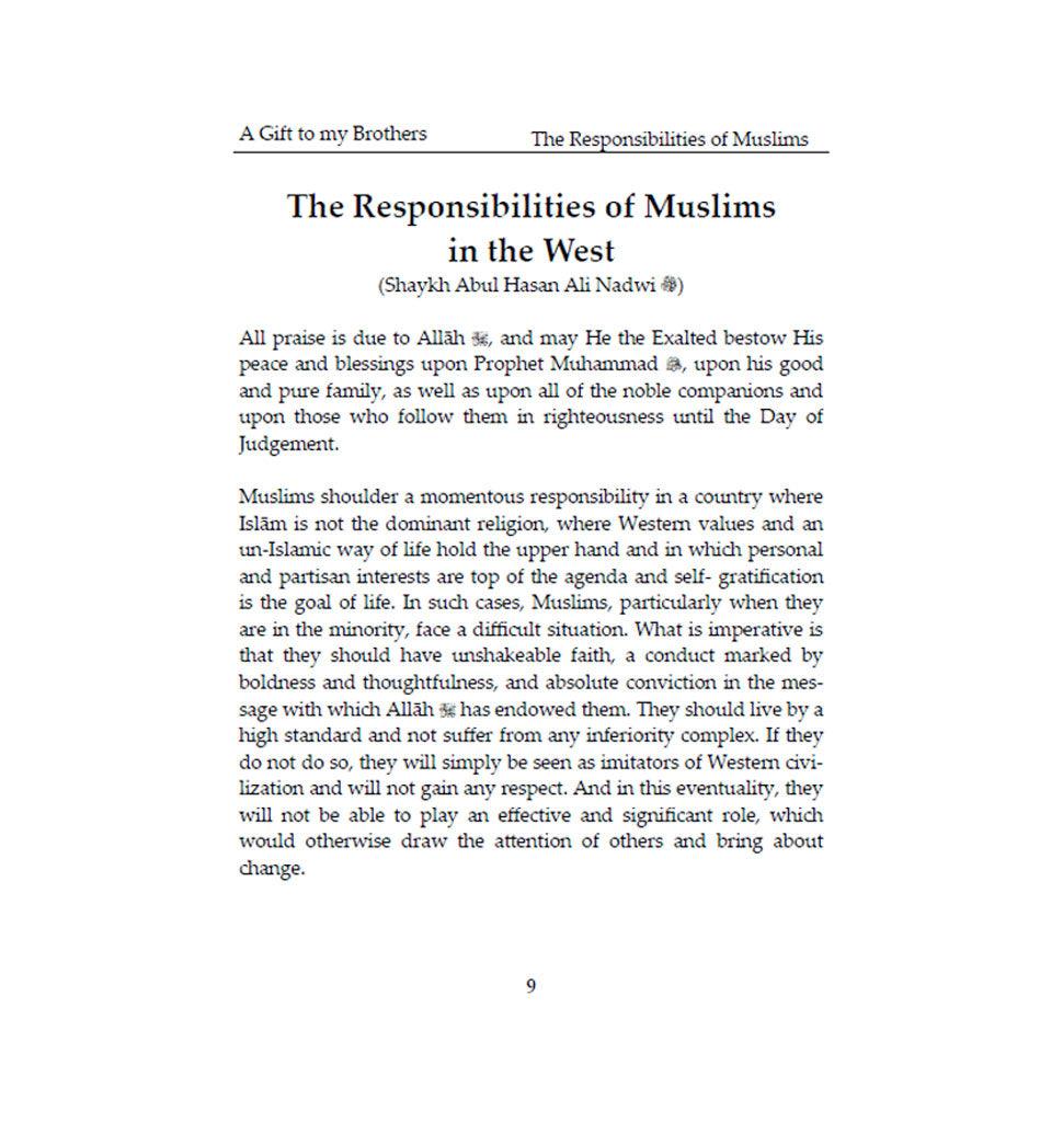 A Gift to my Brothers – by Shaykh Mufti Saiful Islam - Islamic Pixels