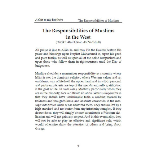 A Gift to my Brothers – by Shaykh Mufti Saiful Islam - Islamic Pixels