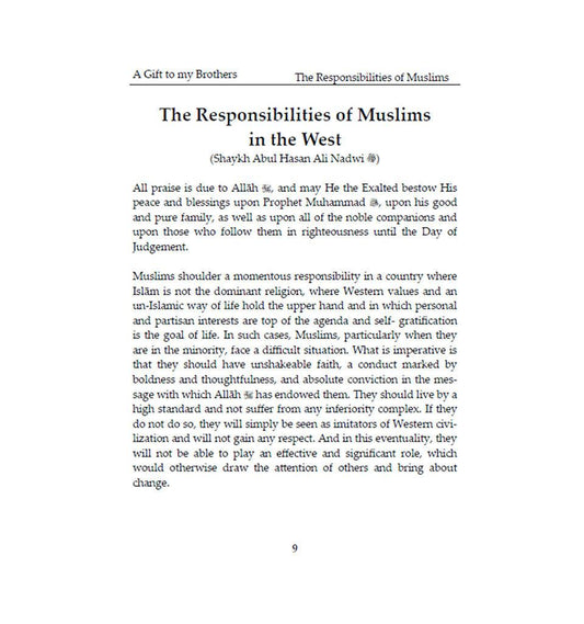 A Gift to my Brothers – by Shaykh Mufti Saiful Islam - Islamic Pixels