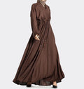 Chocolate Fozia Abaya - Islamic Pixels