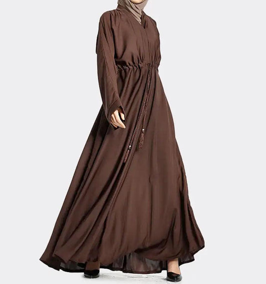 Chocolate Fozia Abaya - Islamic Pixels