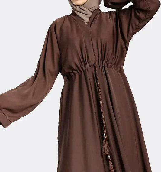 Chocolate Fozia Abaya - Islamic Pixels