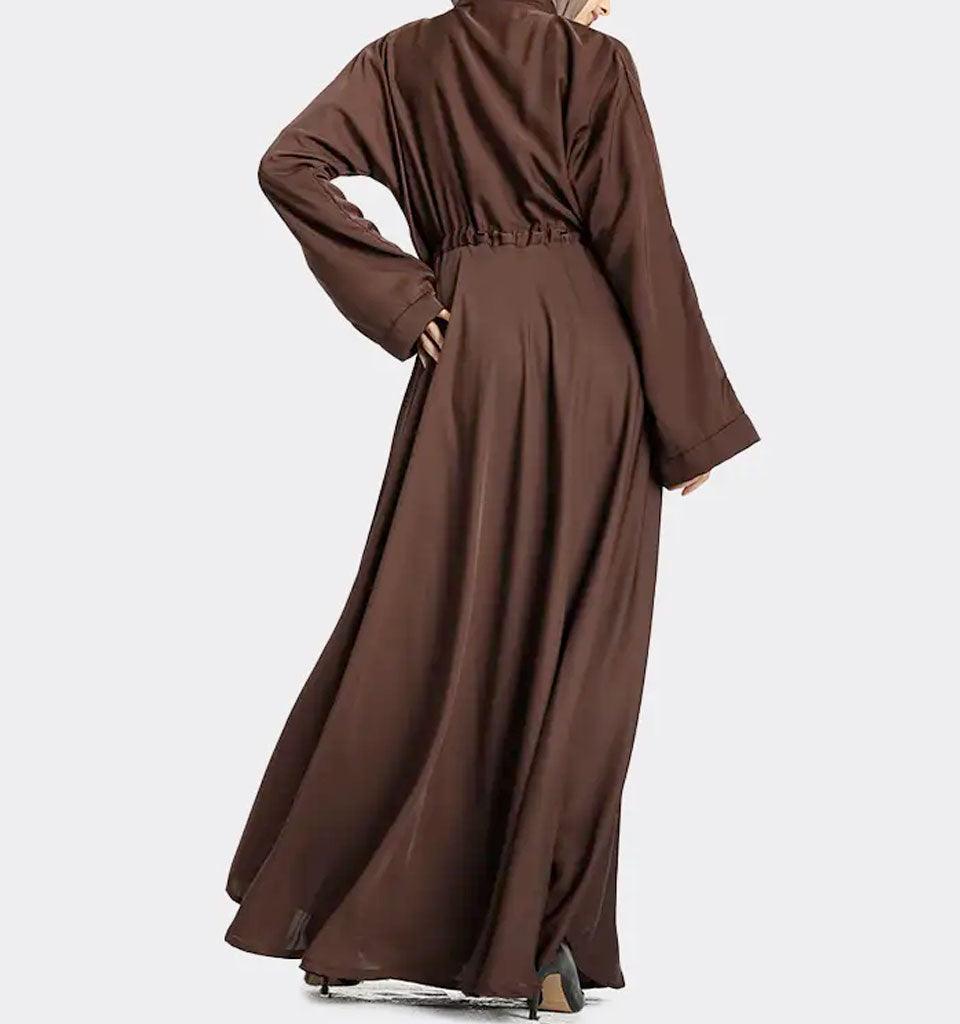 Chocolate Fozia Abaya - Islamic Pixels