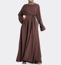 Chocolate Plain Abaya - Islamic Pixels
