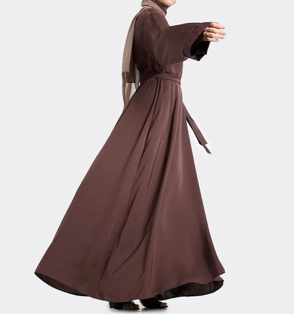 Chocolate Plain Abaya - Islamic Pixels