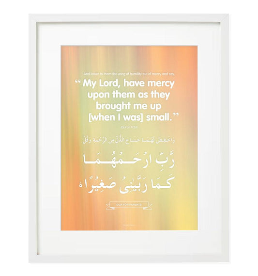 Duaa for Parents - Islamic Wall Frame - Islamic Pixels