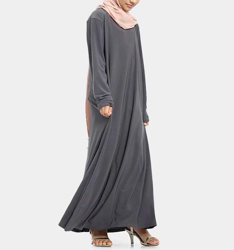 Girls Grey Inigo Abaya - Islamic Pixels