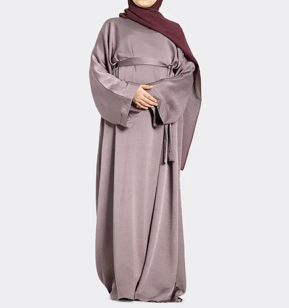 Girls Mauve Silky Abaya - Islamic Pixels