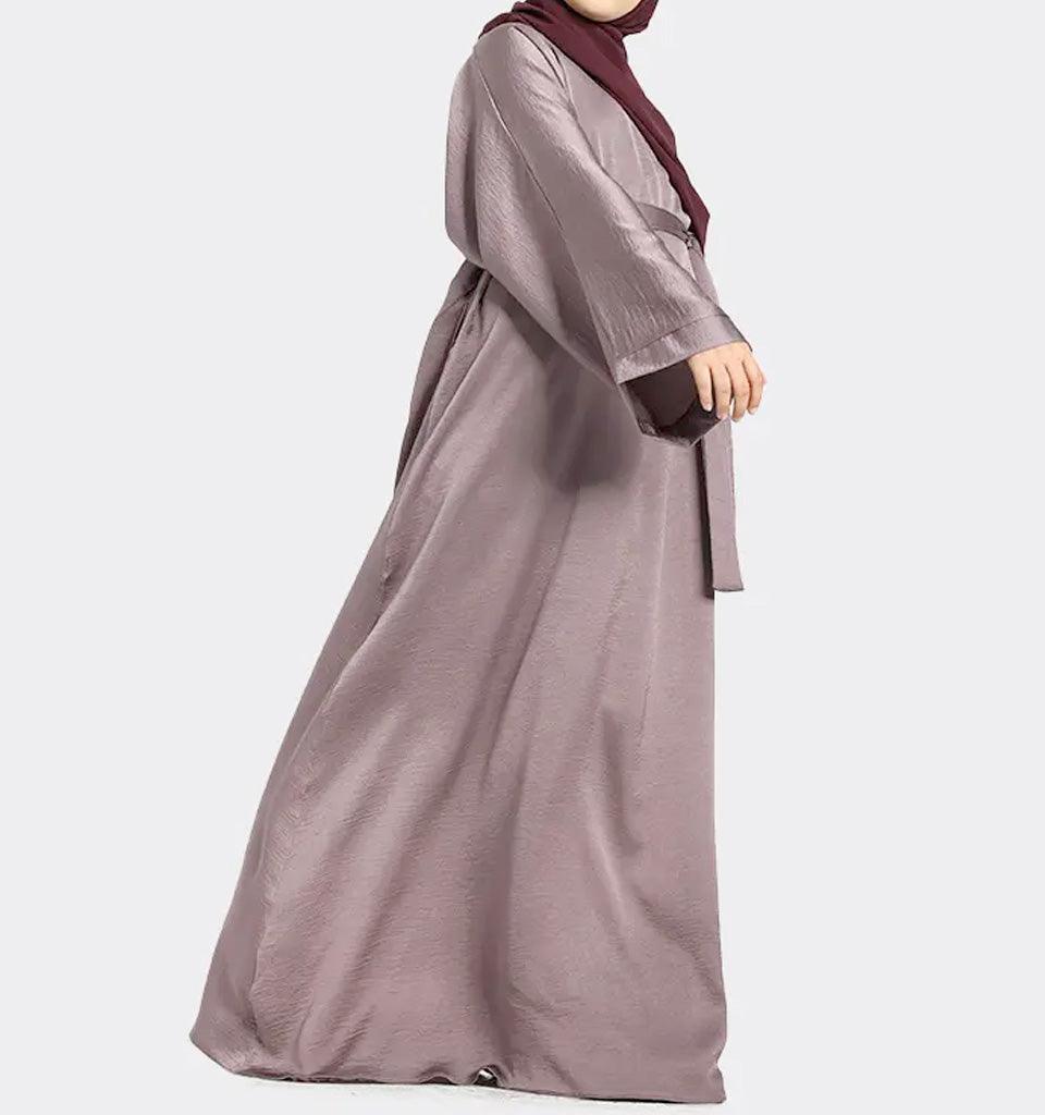 Girls Mauve Silky Abaya - Islamic Pixels