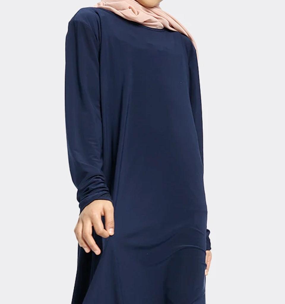 Girls Navy Inigo Abaya - Islamic Pixels