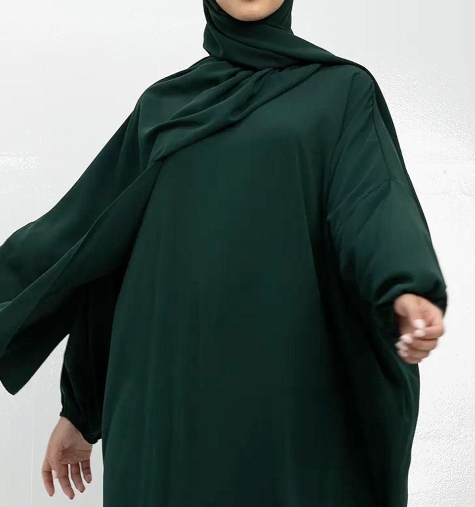 Green Instant Hijab Abaya - Islamic Pixels