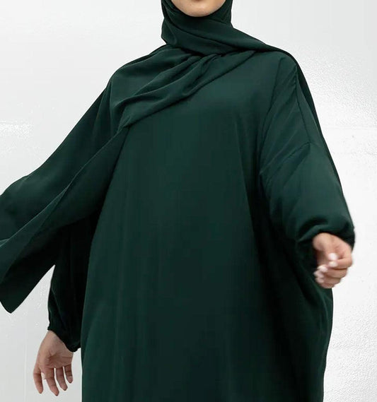 Green Instant Hijab Abaya - Islamic Pixels