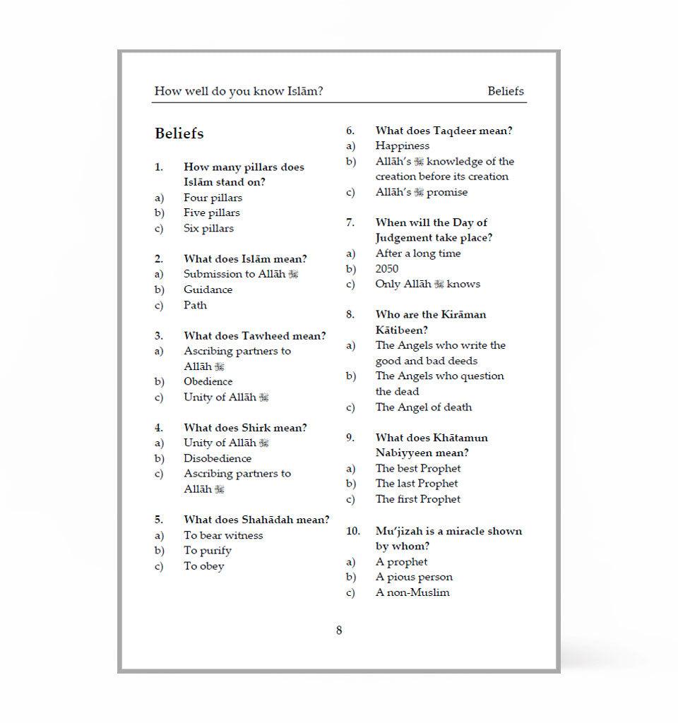 How Well Do You Know Islam? (Quiz Book) - Islamic Pixels