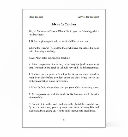 Ideal Teacher – by Shaykh Mufti Saiful Islam - Islamic Pixels