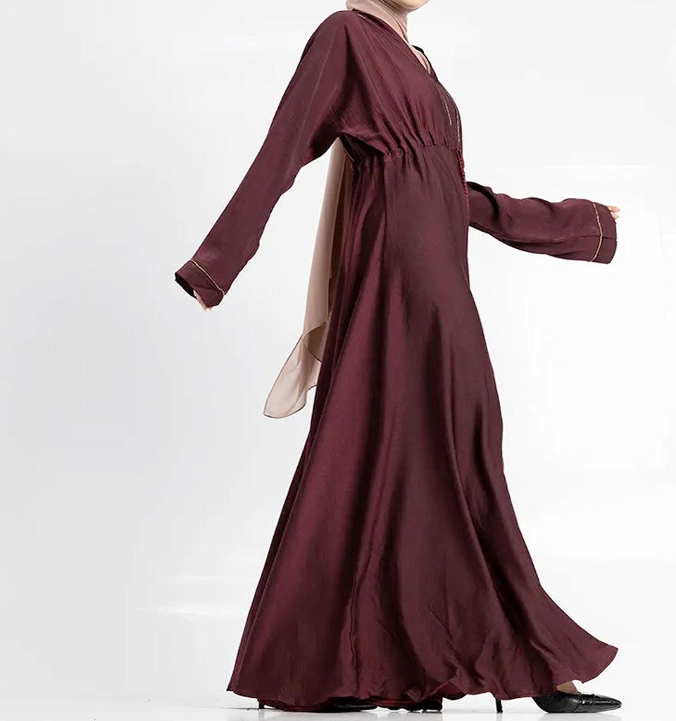 Maroon Empress Abaya - Islamic Pixels