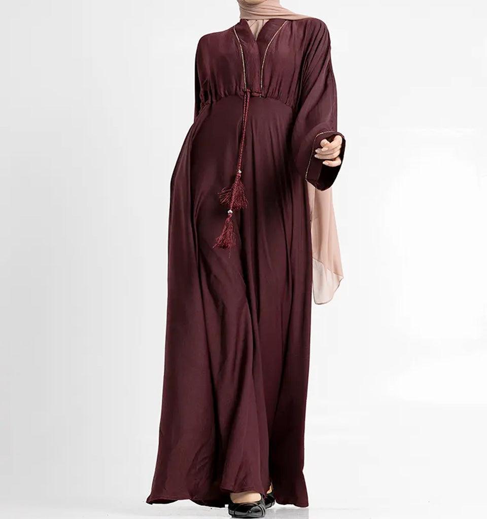 Maroon Empress Abaya - Islamic Pixels