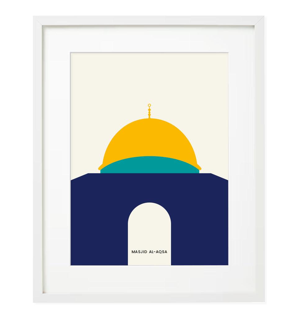 "Masjid-Al-Aqsa" Islamic Frame - Islamic Pixels