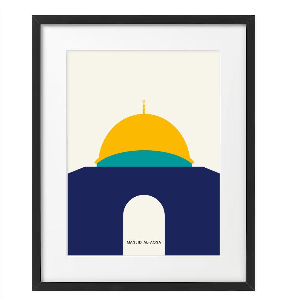 "Masjid-Al-Aqsa" Islamic Frame - Islamic Pixels