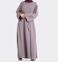 Mauve Plain Abaya - Islamic Pixels