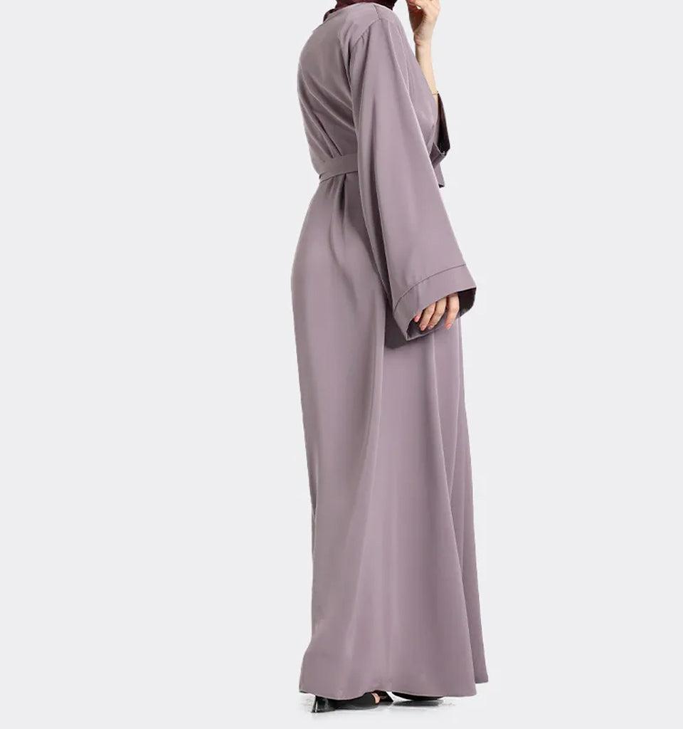 Mauve Plain Abaya - Islamic Pixels