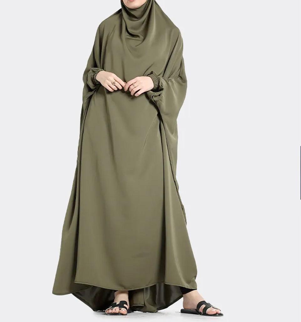 Olive 1 Piece Jilbab - Islamic Pixels