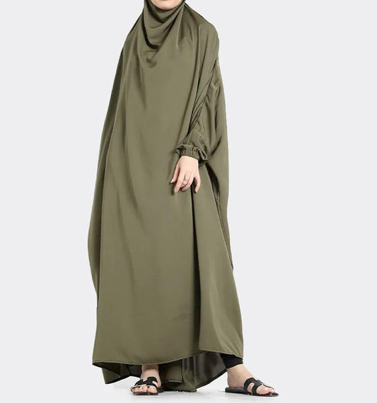 Olive 1 Piece Jilbab - Islamic Pixels