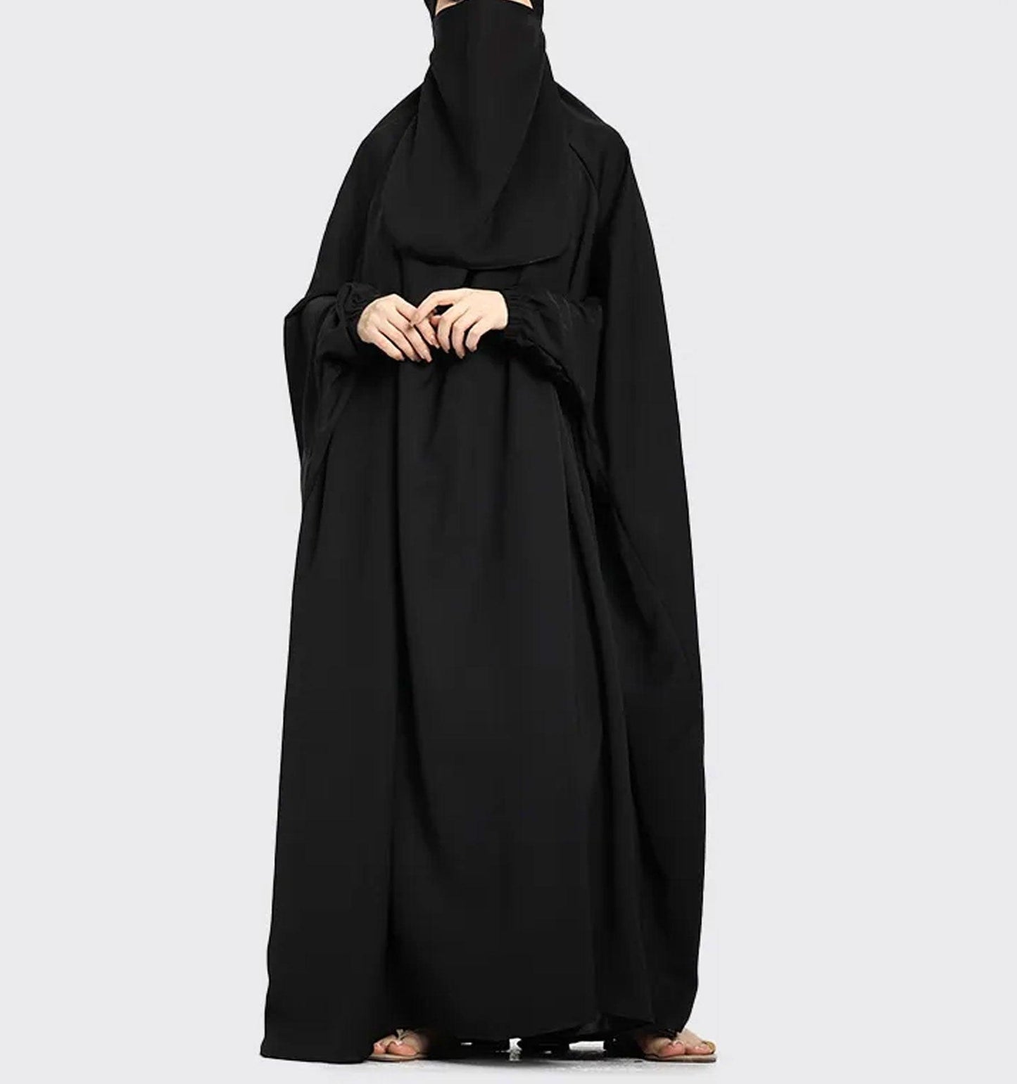 Black 2 Piece Jilbab - Islamic Pixels