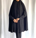 Black 3/4 Khimar - Islamic Pixels