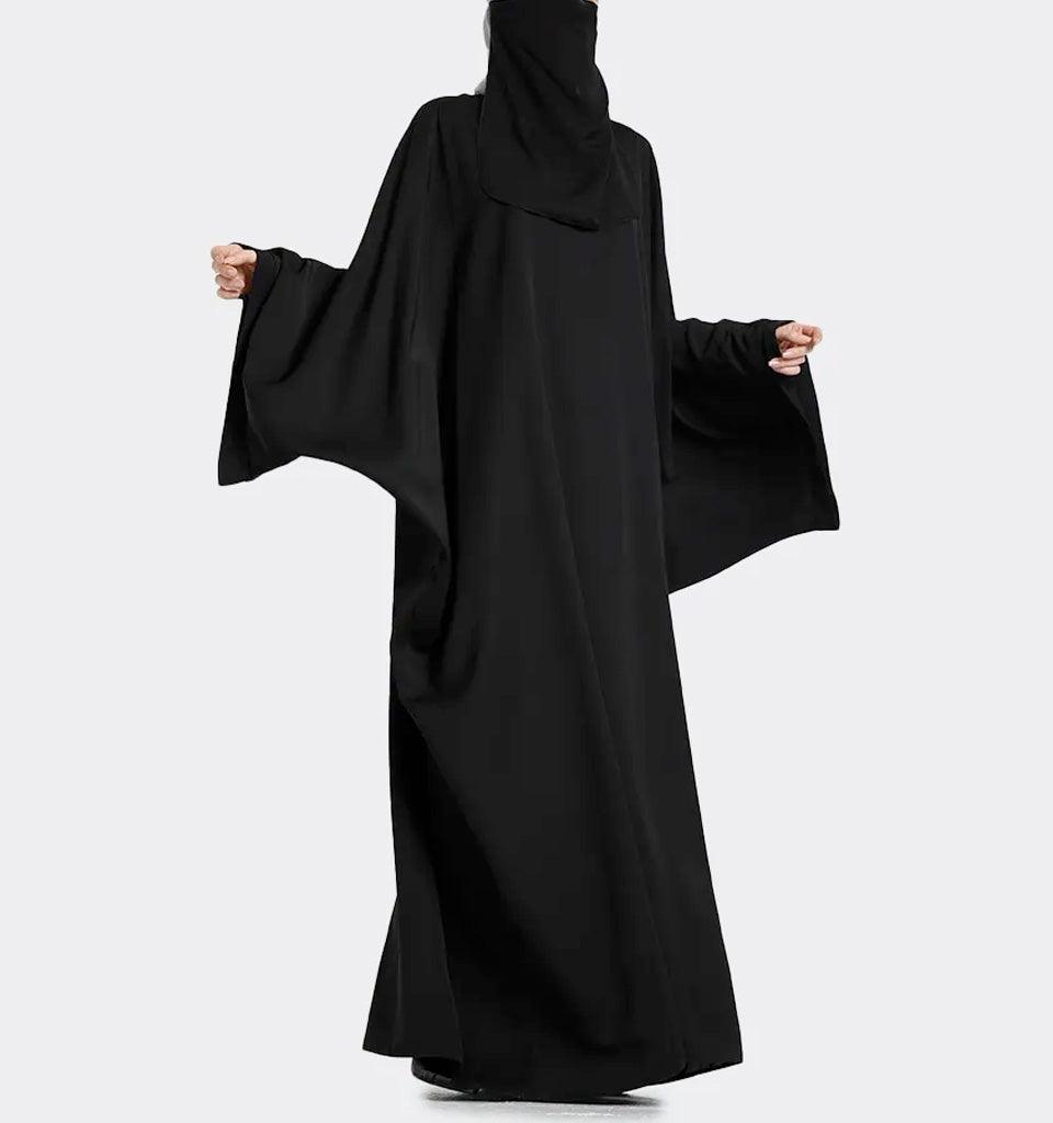Black Basic Farasha Abaya - Islamic Pixels