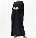 Black Batwing Jersey Abaya - Islamic Pixels