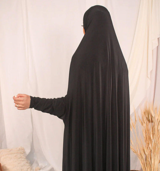 Black Khimar - Islamic Pixels