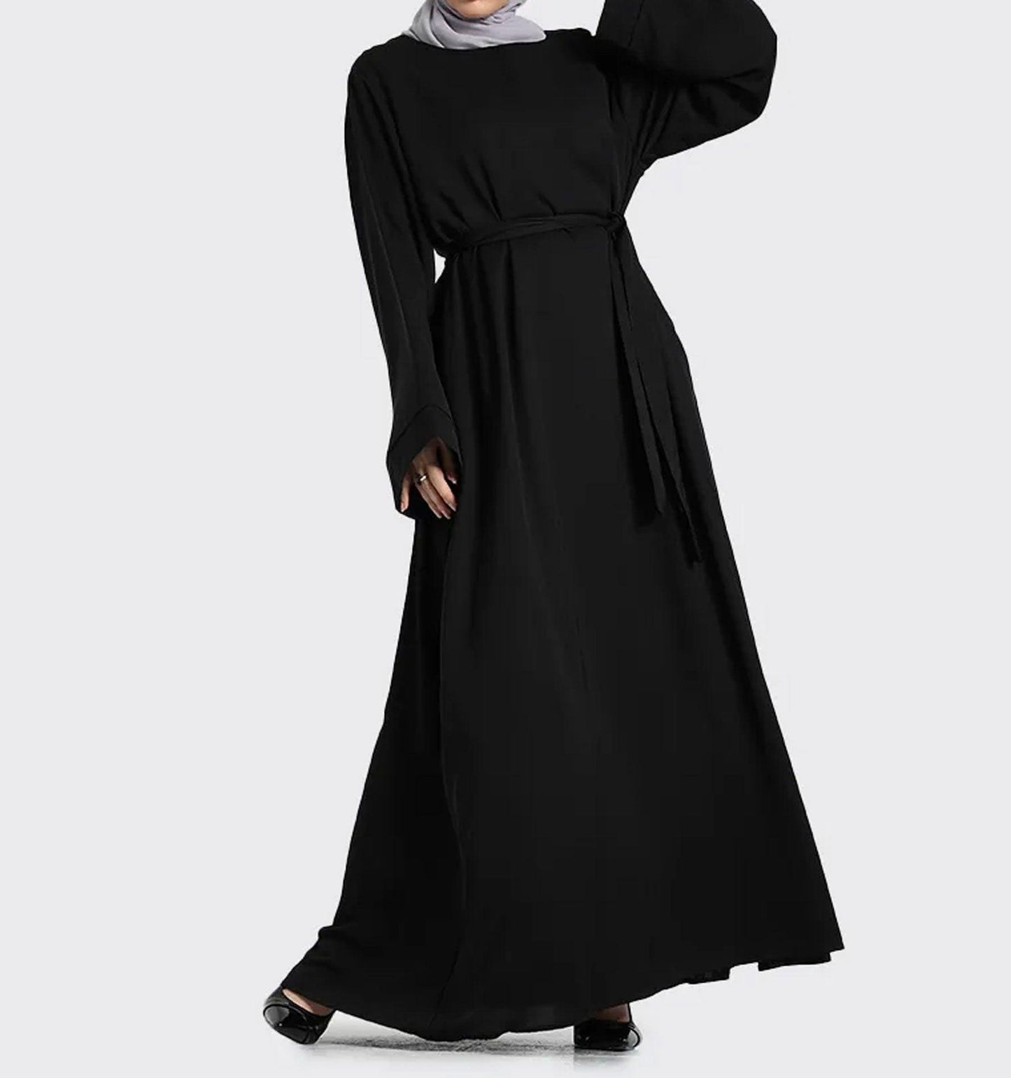 Black Plain Abaya - Islamic Pixels