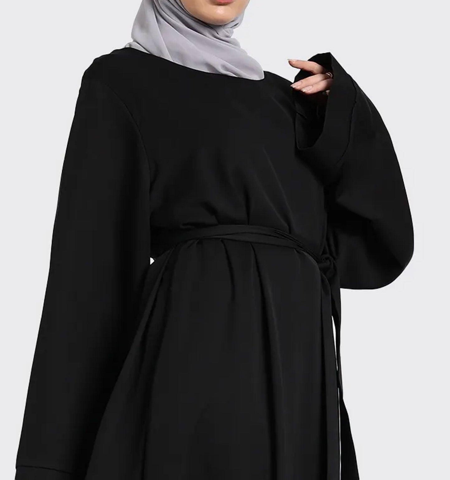 Black Plain Abaya - Islamic Pixels