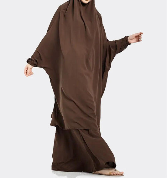 Brown 2 Piece Jilbab - Islamic Pixels