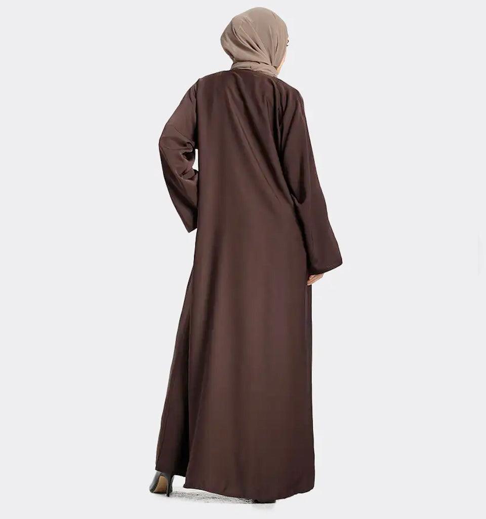 Chocolate Basic Abaya - Islamic Pixels