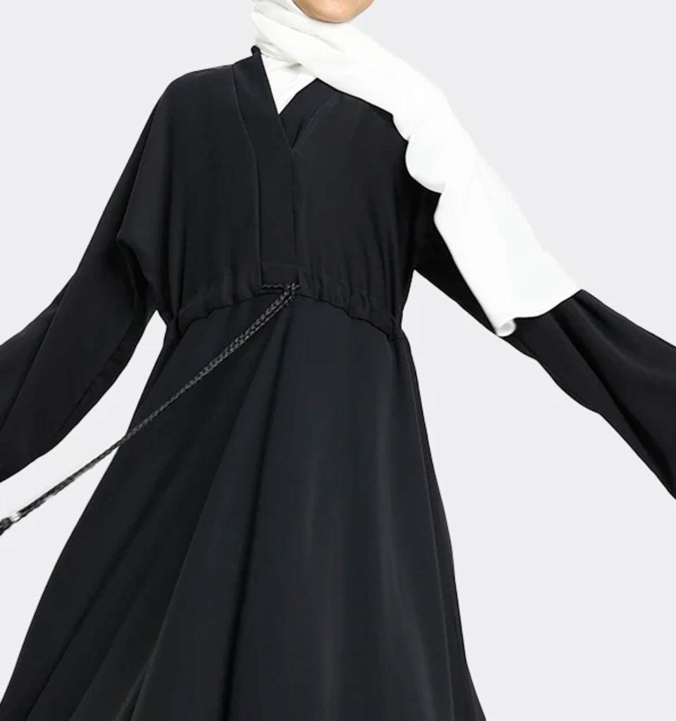 Girls Black Fozia Abaya - Islamic Pixels