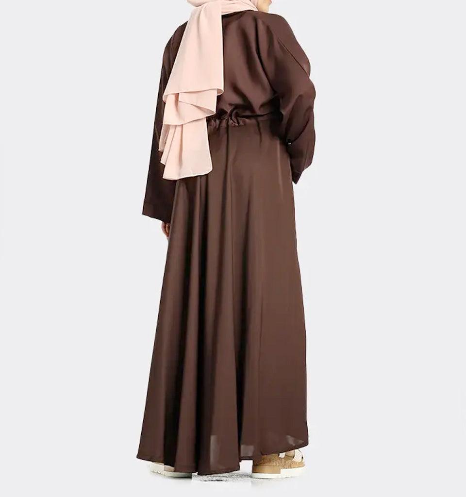 Girls Chocolate Fozia Abaya - Islamic Pixels