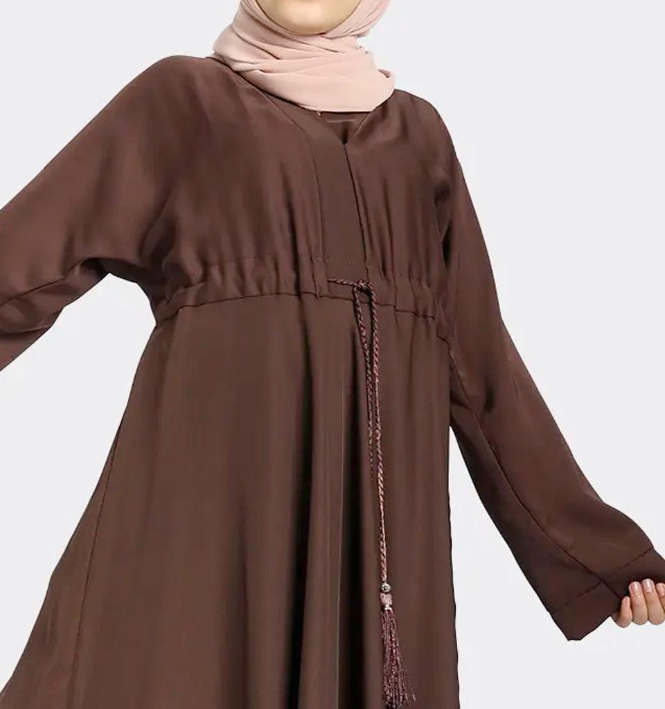 Girls Chocolate Fozia Abaya - Islamic Pixels