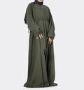 Girls Khaki Fozia Abaya - Islamic Pixels