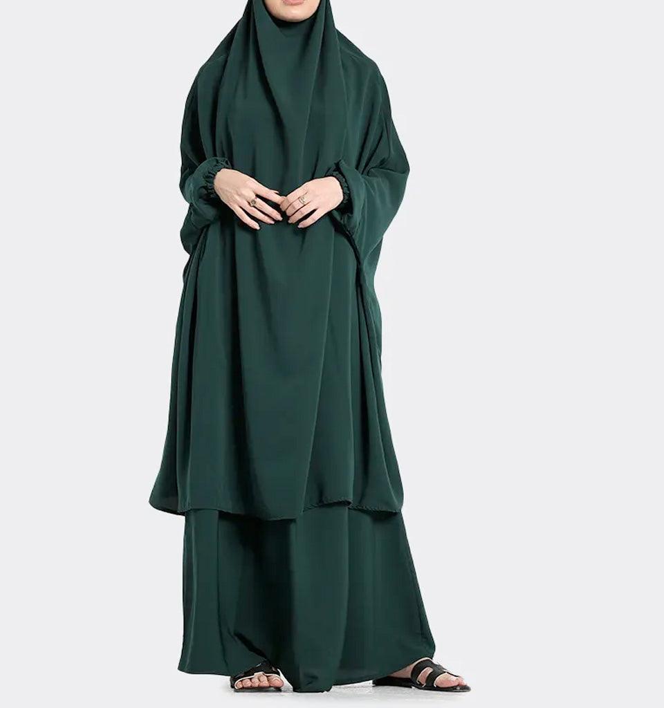 Green 2 Piece Jilbab - Islamic Pixels