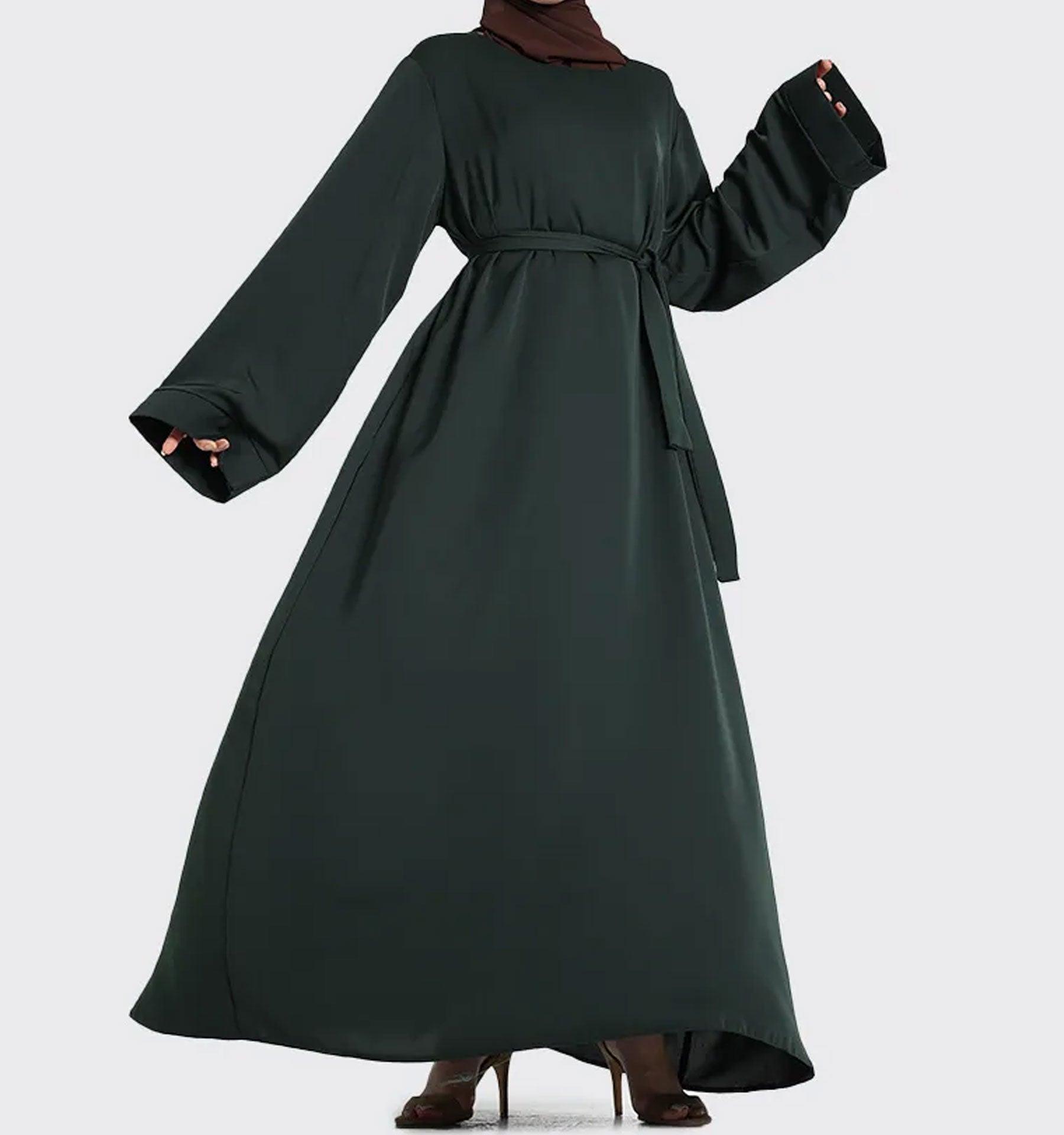 Green Plain Abaya - Islamic Pixels
