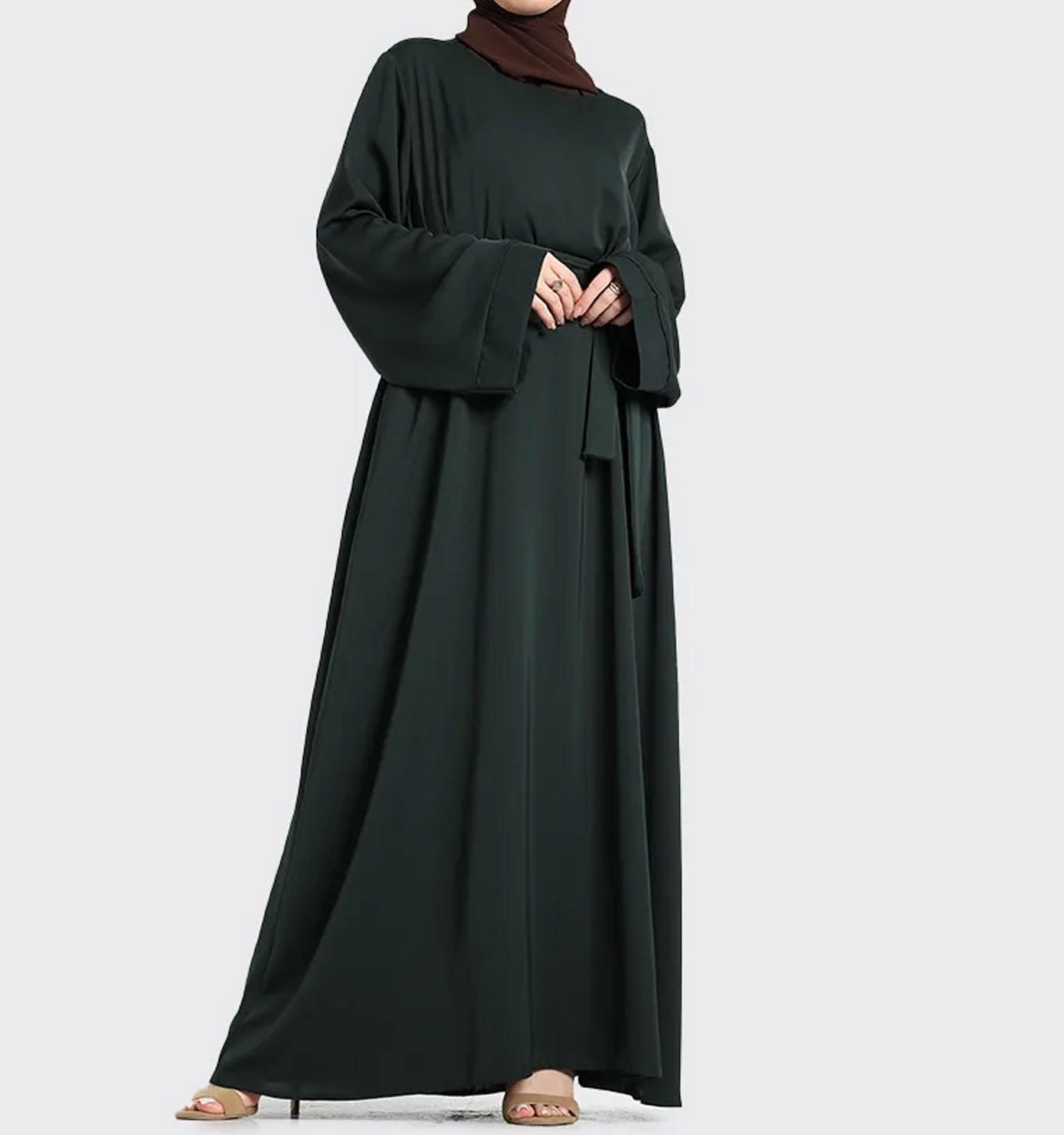 Green Plain Abaya - Islamic Pixels