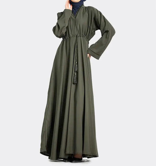 Khaki Fozia Abaya - Islamic Pixels
