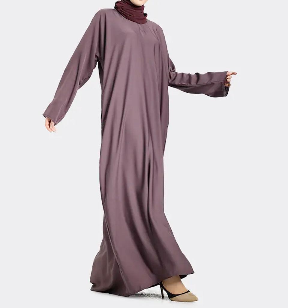 Mauve Basic Abaya - Islamic Pixels